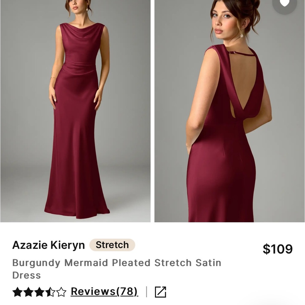 Azazie Kieryn Burgundy Dress